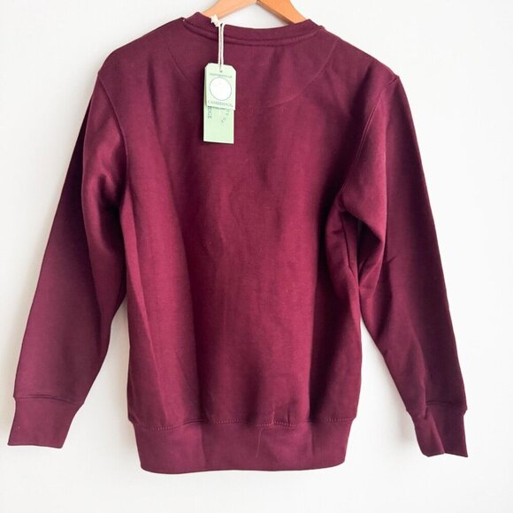 University of Cambridge Burgundy Navy Blue Classic Sweatshirt XS - Picture 4 of 4